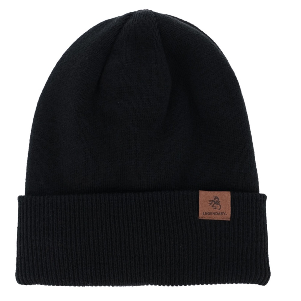 NWT Legendary Whitetails Sherpa Lined Knit Hat - Unisex Black, OS Beanie